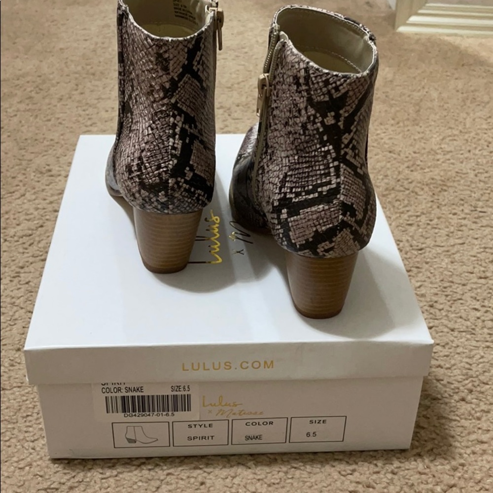 Lulu snake skin booties - Picture 2 of 2